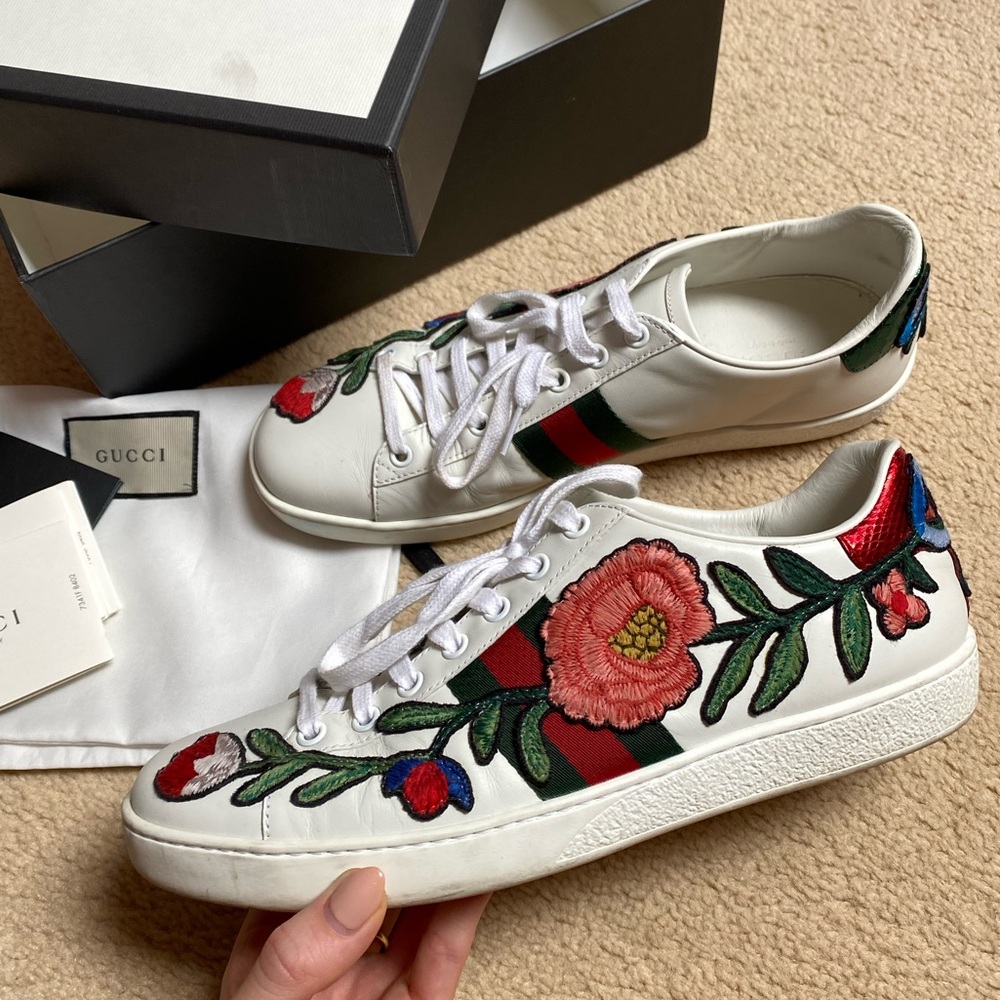 Gucci, Ace Embroidered Sneakers